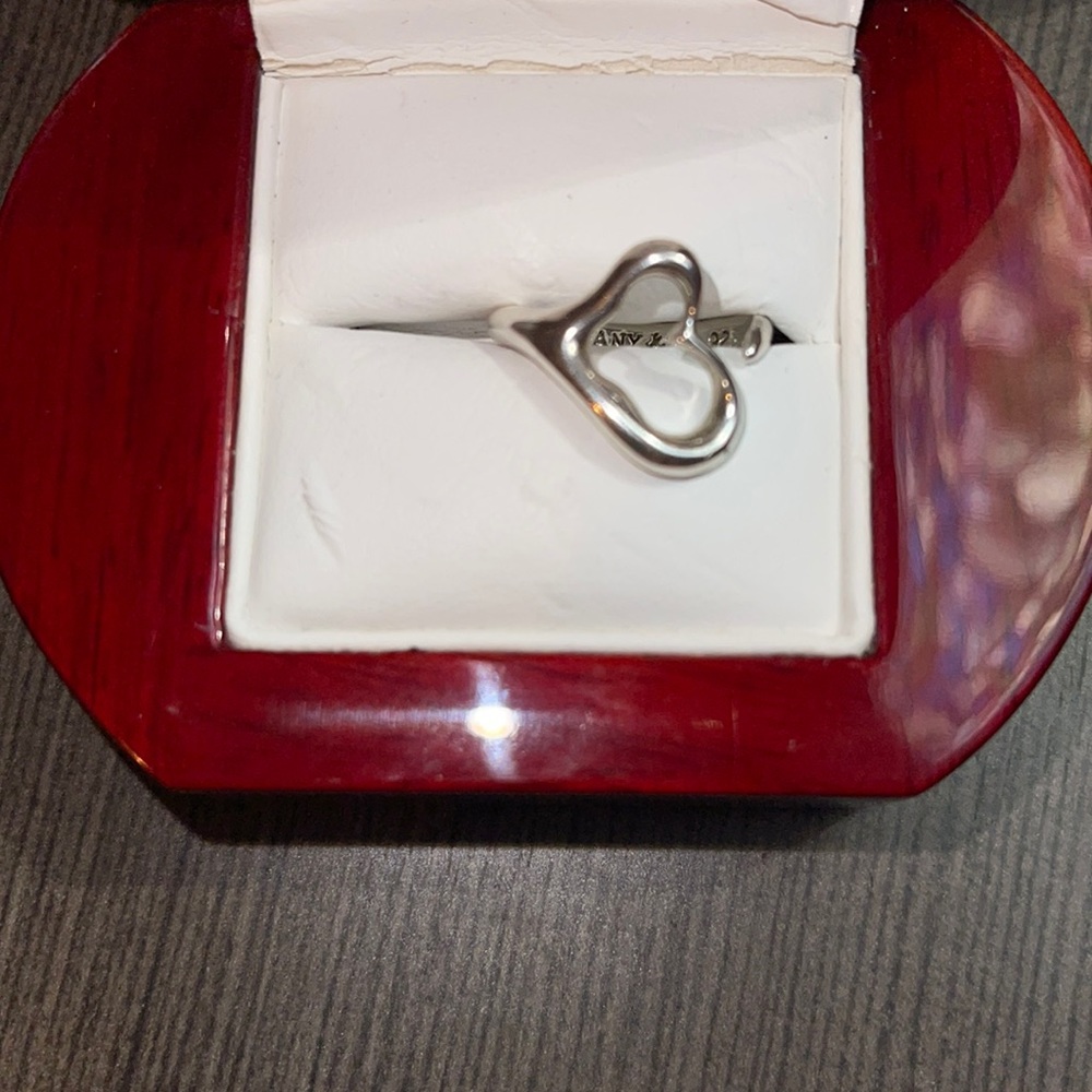 Tiffany &Co Elsa Peretti Open Heart Ring
